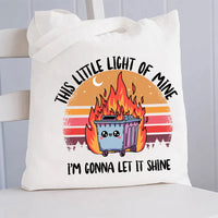 This Little Light Of Mine Fire ABA Therapist Canvas Tote Bag