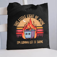 This Little Light Of Mine Fire ABA Therapist Canvas Tote Bag