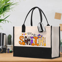 Personalized Name Halloween Smith Cotton Tote Bag