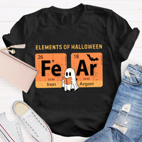 Elements Of Halloween Fear Lron Argon Funny Science And Halloween T-shirt