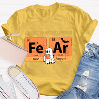 Elements Of Halloween Fear Lron Argon Funny Science And Halloween T-shirt