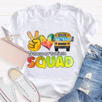 School Bus Driver Transportation Squad T-shirt