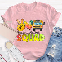 School Bus Driver Transportation Squad T-shirt