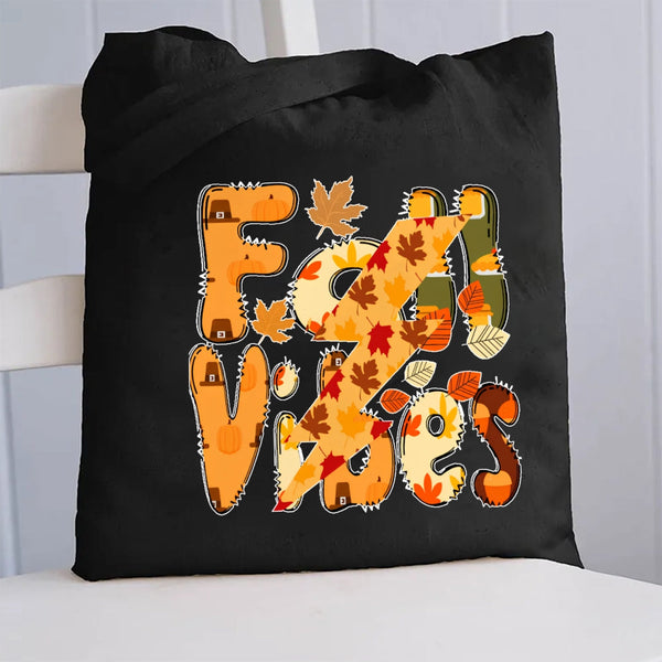 Fall Vibes Canvas Tote Bag