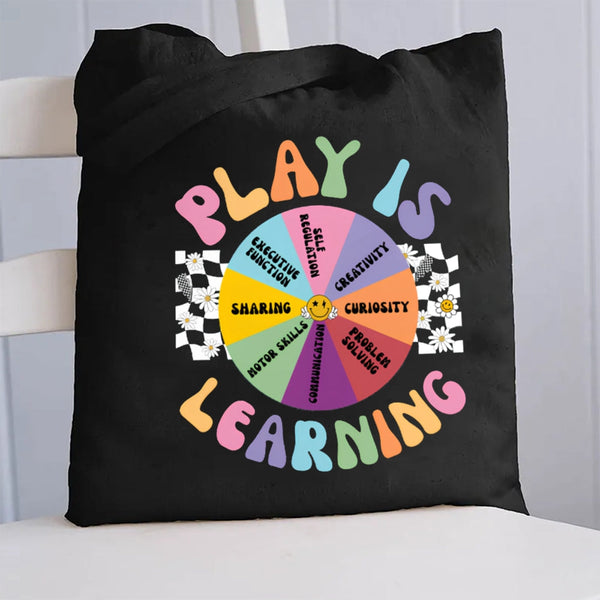 Play Is Learning Sharing Canvas Tote Bag