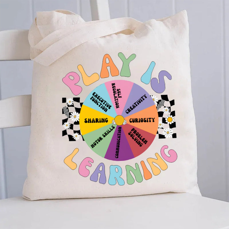 Play Is Learning Sharing Canvas Tote Bag
