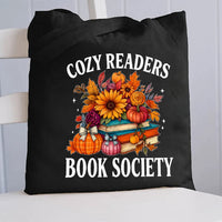Cozy Readers Book Society Canvas Tote Bag