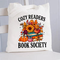 Cozy Readers Book Society Canvas Tote Bag