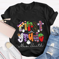 Personalized Grade And Name Halloween Halloween Ghost Spider T-Shirt
