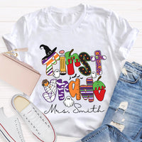 Personalized Grade And Name Halloween Halloween Ghost Spider T-Shirt