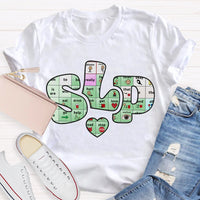 SLP Alphabet Fonts And Hearts T-shirt