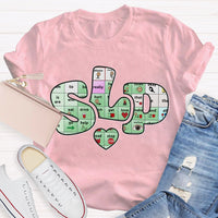 SLP Alphabet Fonts And Hearts T-shirt