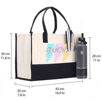 Plaid Library Cotton Tote Bag