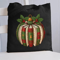 Fall In Love With Reading Christmas Tree Canvas Tote Bag