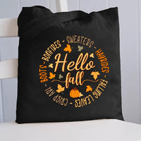 Hello Fall Canvas Tote Bag