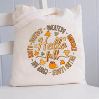 Hello Fall Canvas Tote Bag