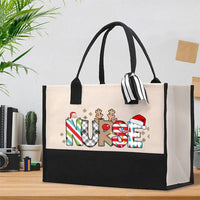 Nurse Santa Claus Cotton Tote Bag