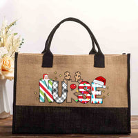 Nurse Santa Claus Cotton Tote Bag