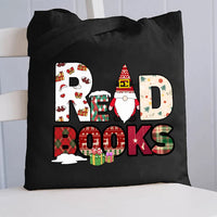 Christmas Season Read Books Canvas Tote Bag