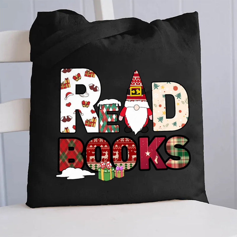 Christmas Season Read Books Canvas Tote Bag
