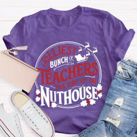 Jolliest Bunch Teachers This Side Of The Nuthouse Christmas T-shirt