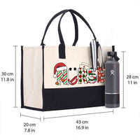 Christmas Nurse Cotton Tote Bag