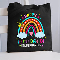 Personalized Grade Happy 100th Days Rainbow Bridge Canvas Tote Bag