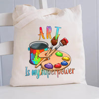 Art Is My Superpower Canvas Tote Bag