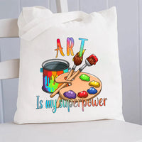 Art Is My Superpower Canvas Tote Bag