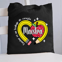 Ensenar Es Un Trabajo De Coragou Maestra Canvas Tote Bag