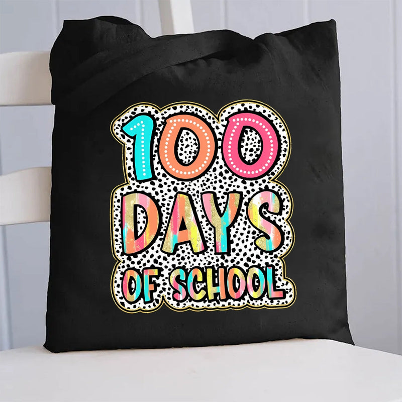 100 Days Of School Canvas Tote Bag