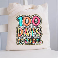 100 Days Of School Canvas Tote Bag