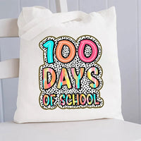 100 Days Of School Canvas Tote Bag