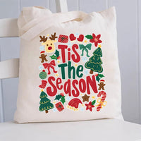 Christmas Tis The Season Canvas Tote Bag