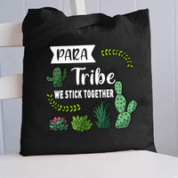 Para Tribe We Stick Together Canvas Tote Bag