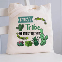Para Tribe We Stick Together Canvas Tote Bag