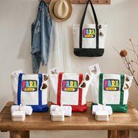 Personalized Para Teacher Name Pencil Color-blocked Canvas Bag