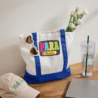 Personalized Para Teacher Name Pencil Color-blocked Canvas Bag