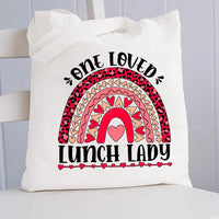 One Loved Lunch Lady Canvas Tote Bag