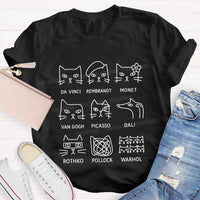 Artist Cat Teacher T-shirt
