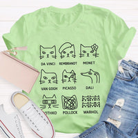 Artist Cat Teacher T-shirt