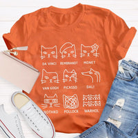 Artist Cat Teacher T-shirt