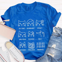 Artist Cat Teacher T-shirt