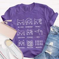 Artist Cat Teacher T-shirt