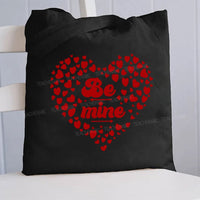 Be Mine Heart Canvas Tote Bag