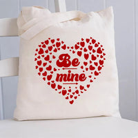 Be Mine Heart Canvas Tote Bag