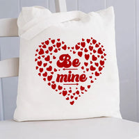 Be Mine Heart Canvas Tote Bag