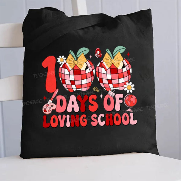 100 Days Of Loving School Canvas Tote Bag