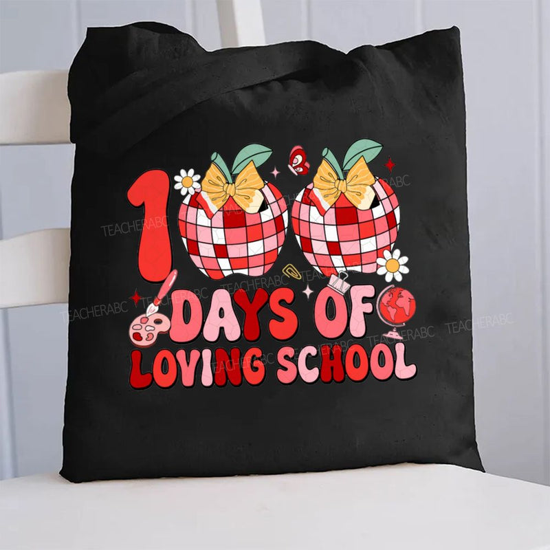 100 Days Of Loving School Canvas Tote Bag