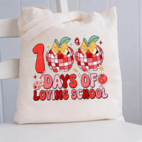 100 Days Of Loving School Canvas Tote Bag